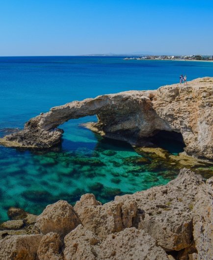 lagoon with caves